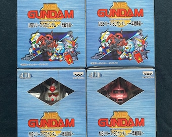 Vintage 1999 Banpresto MB Series SD Gundam The One Year War RX78-2 RX79G RX78NT1 Zaku Set 4 Action Figure Japan