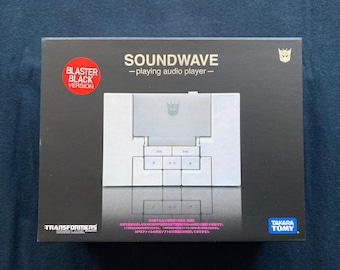 Vintage Takara Transformers Music Label Soundwave MP3 Player Figure Blaster Black Japan New Rare MIB