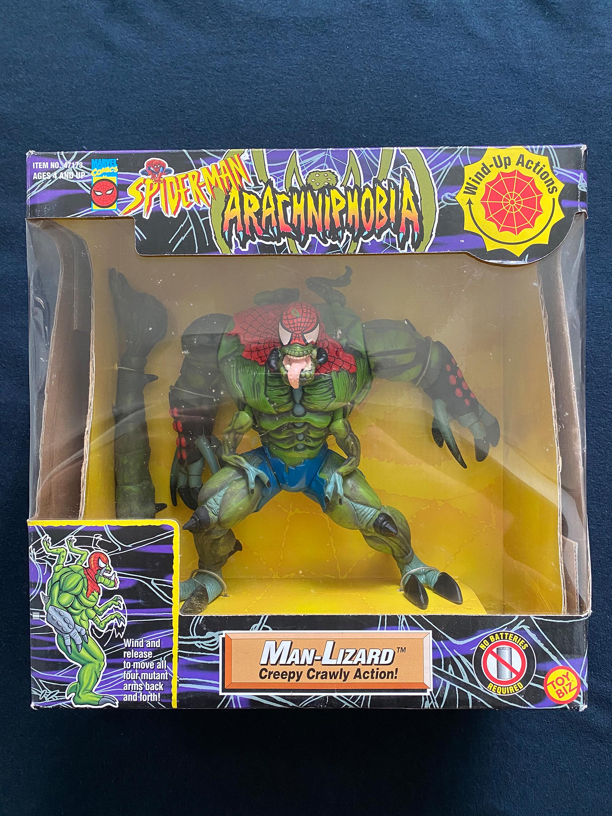 Vintage 1996 Toybiz Comics Spiderman Spider Man Arachnophobia Man