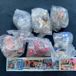 Vintage 2002 Bandai Mobile Suit SD Gundam Full Color Stage 26 Set 6 Gashapon Mini Figure  RX-78-2 Sword Strike Aegis Zaku