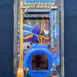 Vintage 1999 Bandai Battle Vegoma Spin Arms Blå Färgversion Handhållet Virtuellt Spel Japan Sällsynt