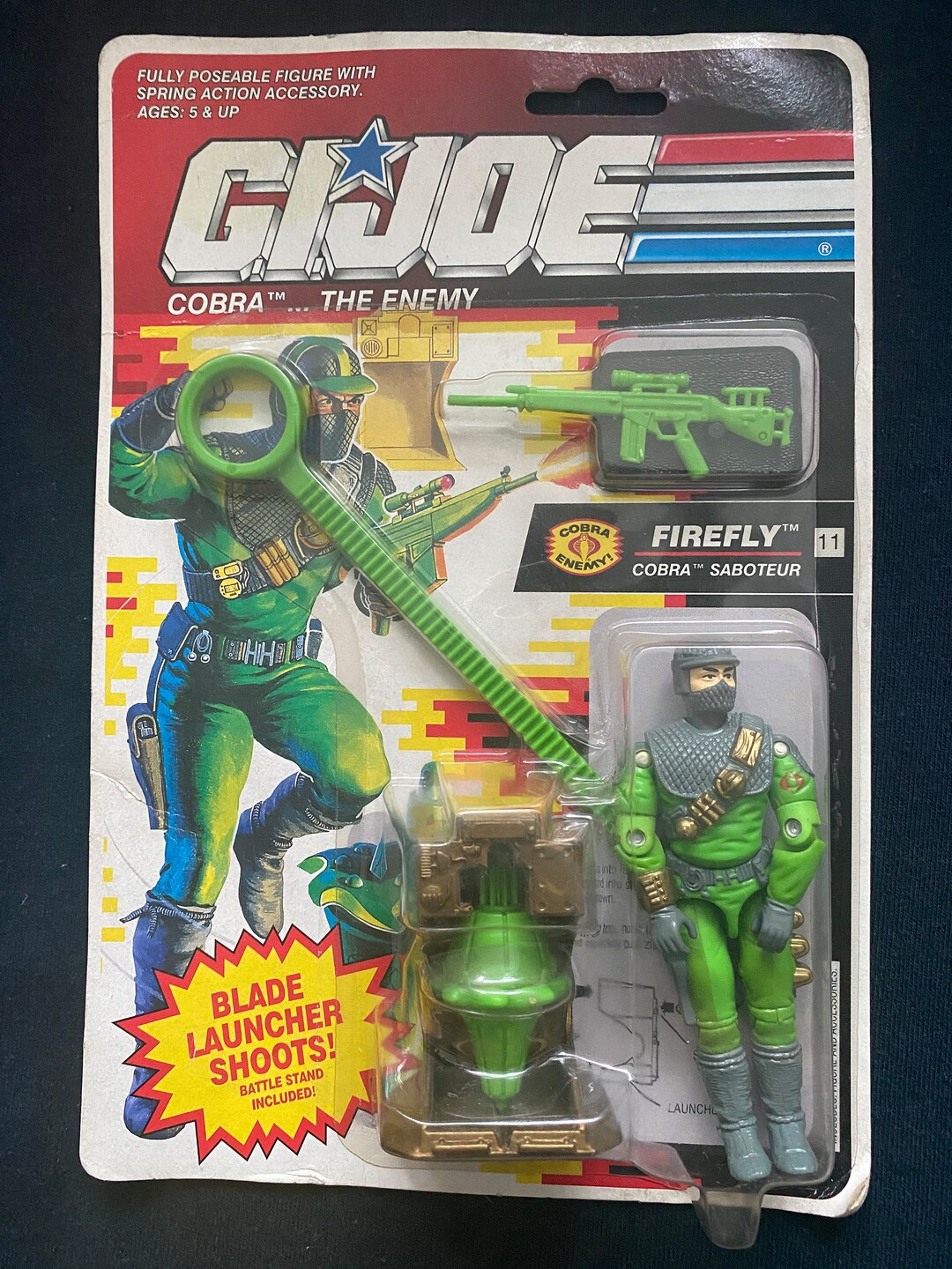 Vintage 1991 GI Joe A Real American Hero Firefly Cobra Saboteur