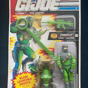 Vintage 1991 GI Joe A Real American Hero Firefly Cobra Saboteur Action Figure Rare