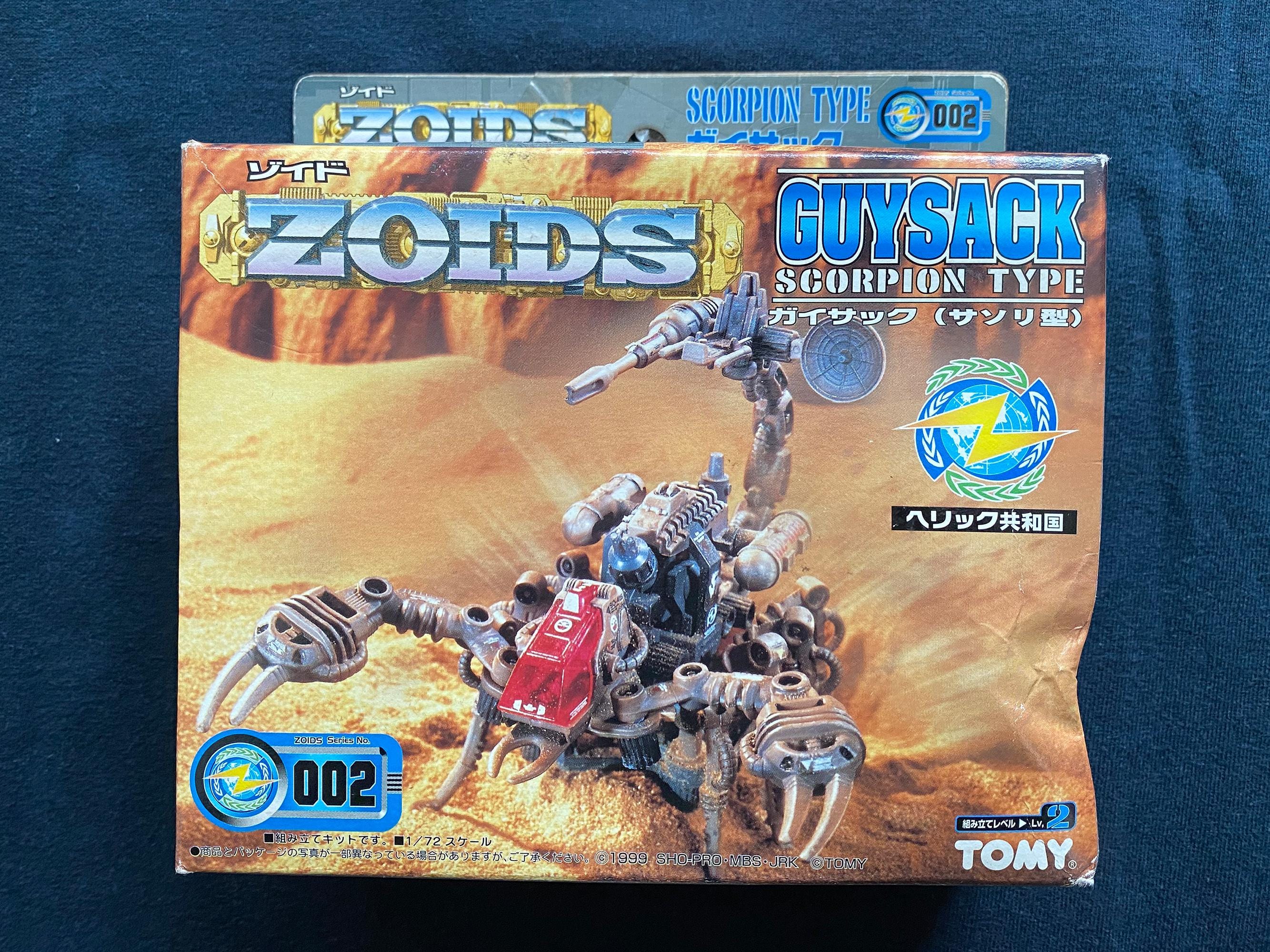 Vintage 1999 TOMY Zoids RZ-002 Guysack Scorpion Type 1/72 Model