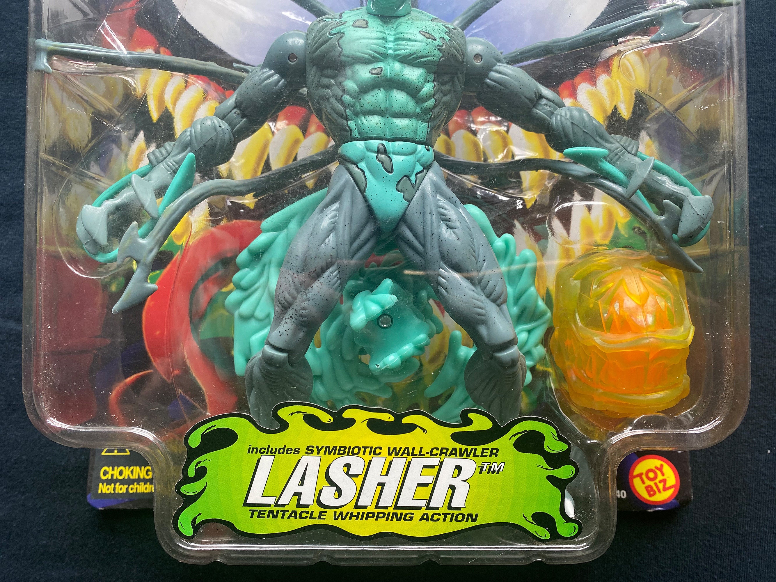 Vintage 1996 Toybiz Comics Spiderman Venom Lasher Action