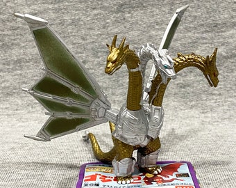 Vintage 1995 Bandai HG Godzilla Part 2 Toho Tokusatsu Kaiju King Ghidorah Gashapon Figure Japan Rare