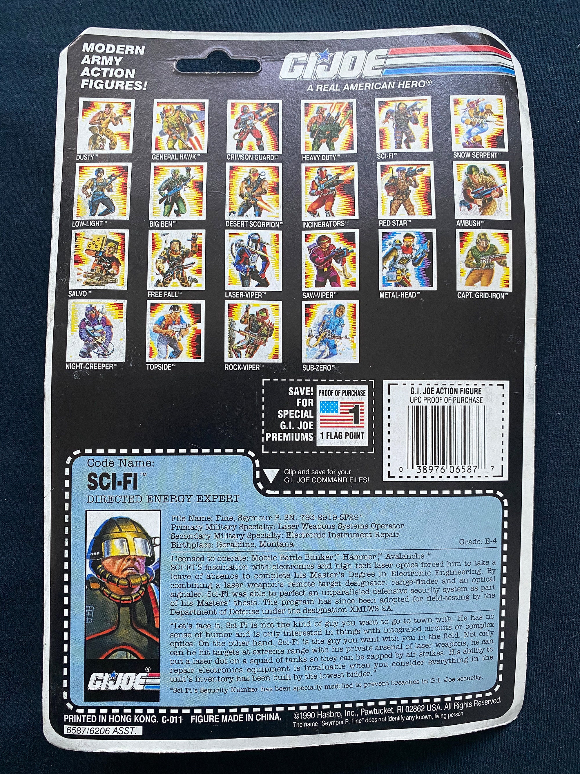 Vintage 1990 GI Joe A Real American Hero SCI-FI Directed
