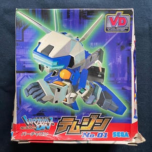 Vintage 1997 Sega Virtual On Cyber Troopers No.1 MBV-04-G VR.Temjin VD Virtual Dimension Model Kit Action Figure Japan Rare