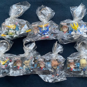 Vintage 1999 Banpresto Gundam HG MS W Wing Gundam EW Part 2 Set 7 Gashpon Key Holder Keychain Mini Figure Altron Deathscythe