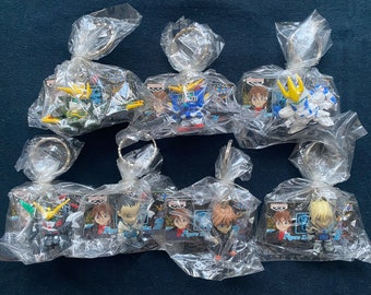 Vintage 1999 Banpresto Gundam HG MS W Wing Gundam EW Part 2 Set 7 Gashpon Key Holder Keychain Mini Figure Altron Deathscythe