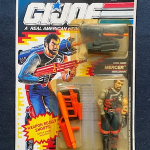 Vintage 1990 GI Joe A Real American Hero Mercer Mercenary Action Figure Rare