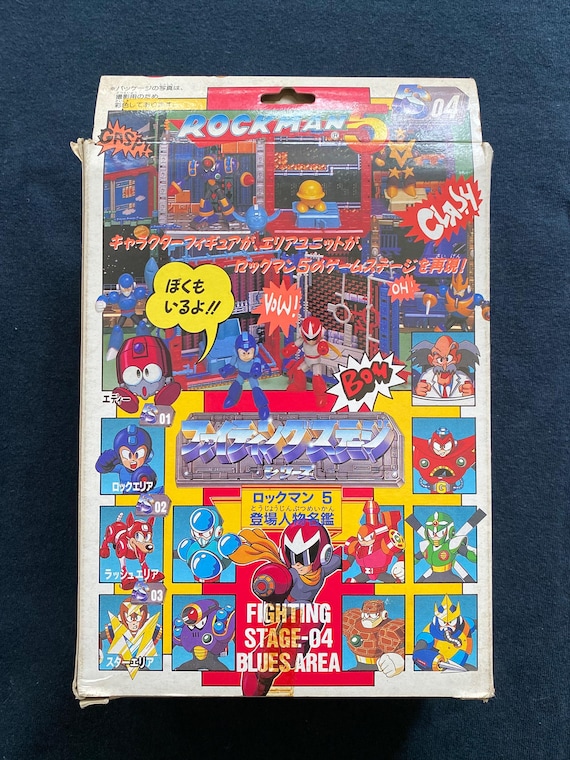 Vintage 1993 Bandai Capcom Megaman Rockman 5 Fighting Stage Blues