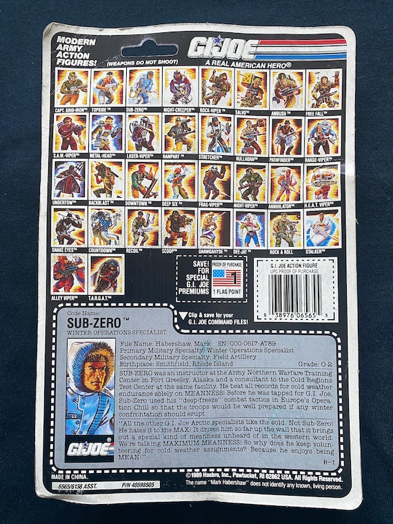 Vintage 1989 GI Joe A Real American Hero Sub Zero Winter