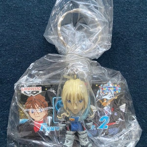 Vintage 1999 Banpresto Gundam HG MS W Wing Gundam EW Part 2 Zechs Merquise Gashpon Key Holder Keychain Mini Figure