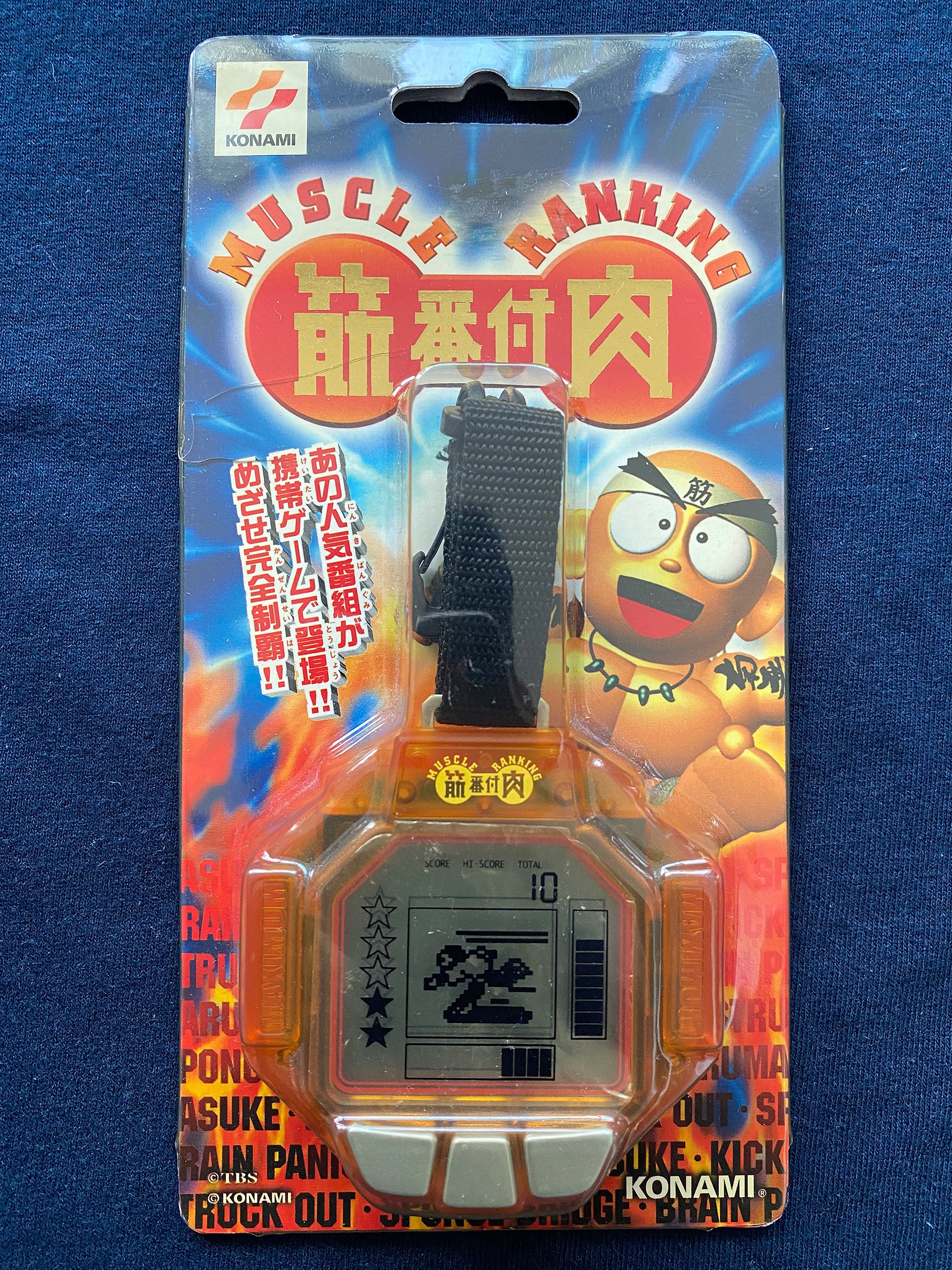 Vintage 2000 Konami Muscle Ranking LCD Mini Game Clear Orange Ver
