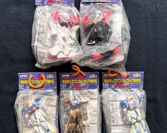 Figura de acción vintage Banpresto Super Robot Gundam Mobile Suit MS Set 5, 2000, Japón, Hyaku Shiki Qubeley MK-II
