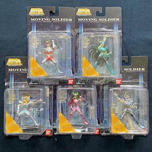 Vintage 2003 Bandai Saint Seiya Beweglicher Soldat Bronze Saint Set 5 Figur Goldtuch Japan Selten Pegasus Shiryu Hyoga Shun Ikki