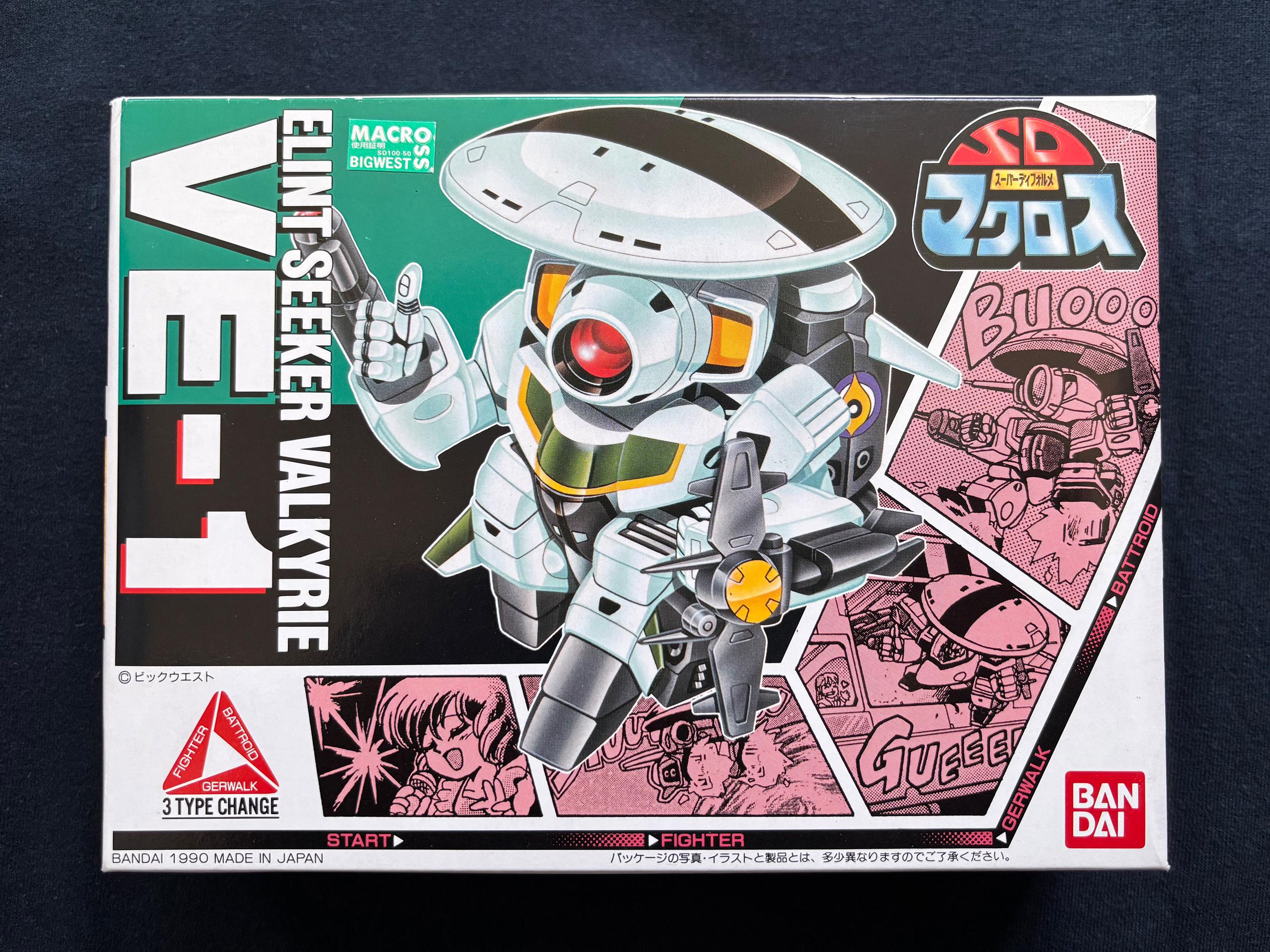 Vintage 1990 Bandaimacross SD Elint Seeker Valkyrie VE-1 Model Kit ...