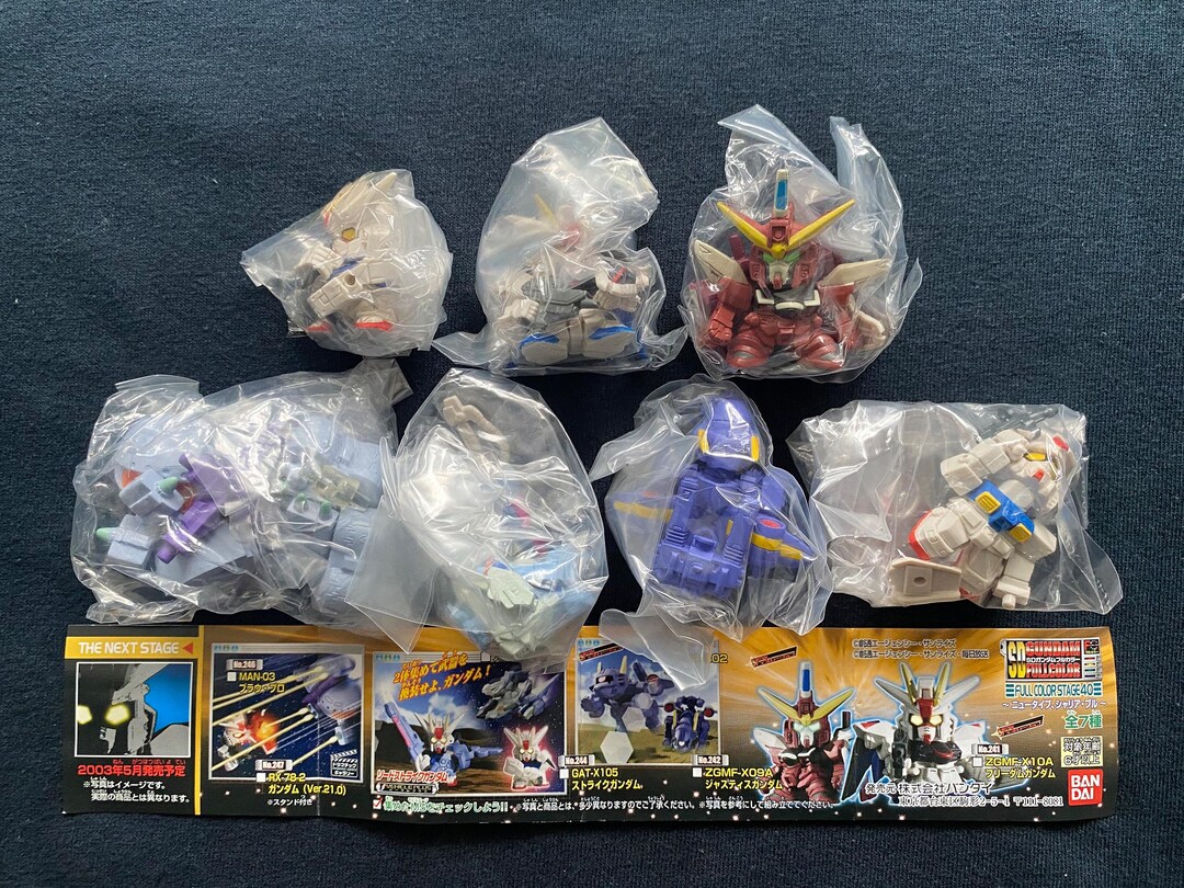 Vintage 2003 Bandai Mobile Suit SD Gundam Full Color Stage 40 Set