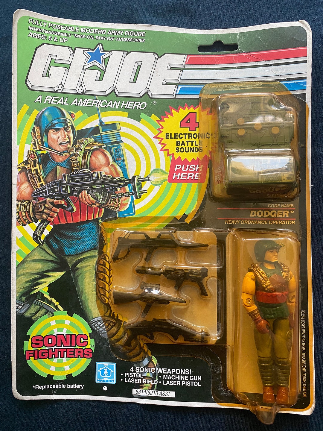 Vintage 1990 GI Joe A Real American Sonic Fighters Dodger Heavy