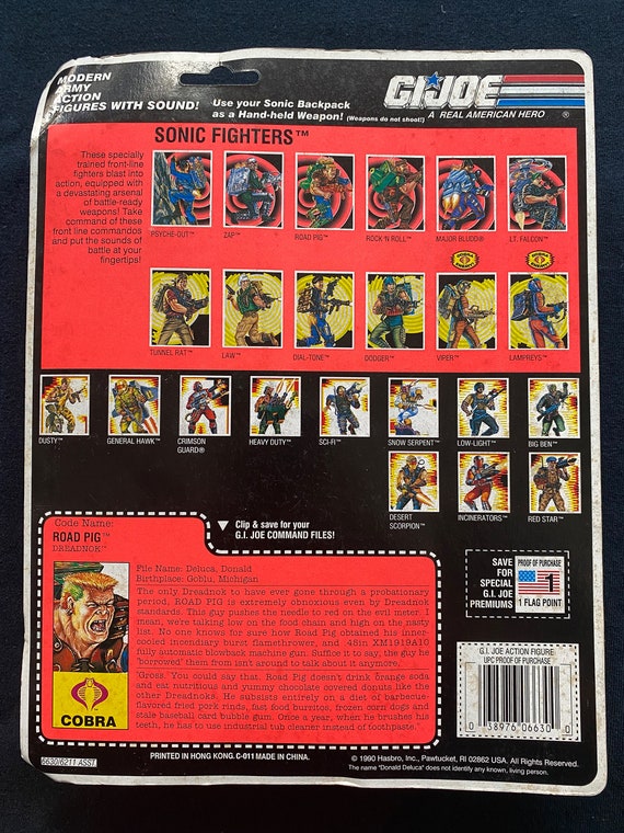Vintage 1990 GI Joe A Real American Sonic Fighters Road Pig