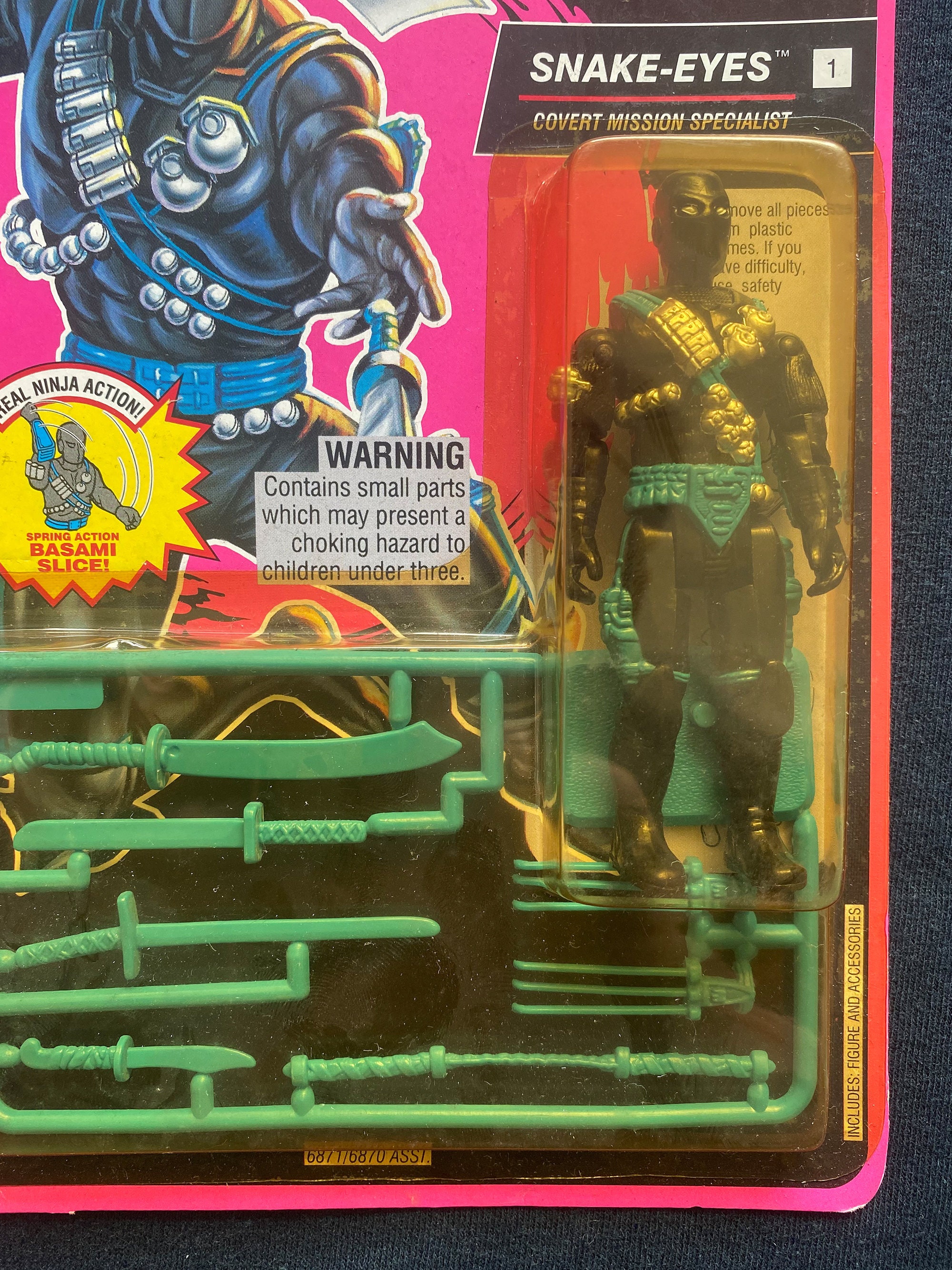 Vintage 1992 GI Joe A Real American Hero Ninja Force Snake Eyes