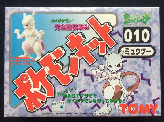 Pokémon Mewtwo Figure Tomy Japanese Toy Vintage Auldey New in Box Movie Red  Blue