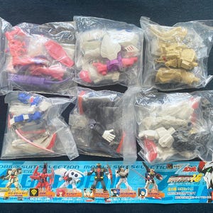 Vintage 2000 Bandai Mobile Suit Gundam HG MS Part 16 Set 6 Gashapon Figure Psyco Mk-II Z Gundam