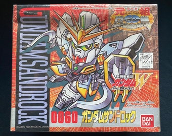 Vintage 1995 Bandai Gundam Wing W 0060 Ganso SD Gundam Sandrock Model Kit Figure