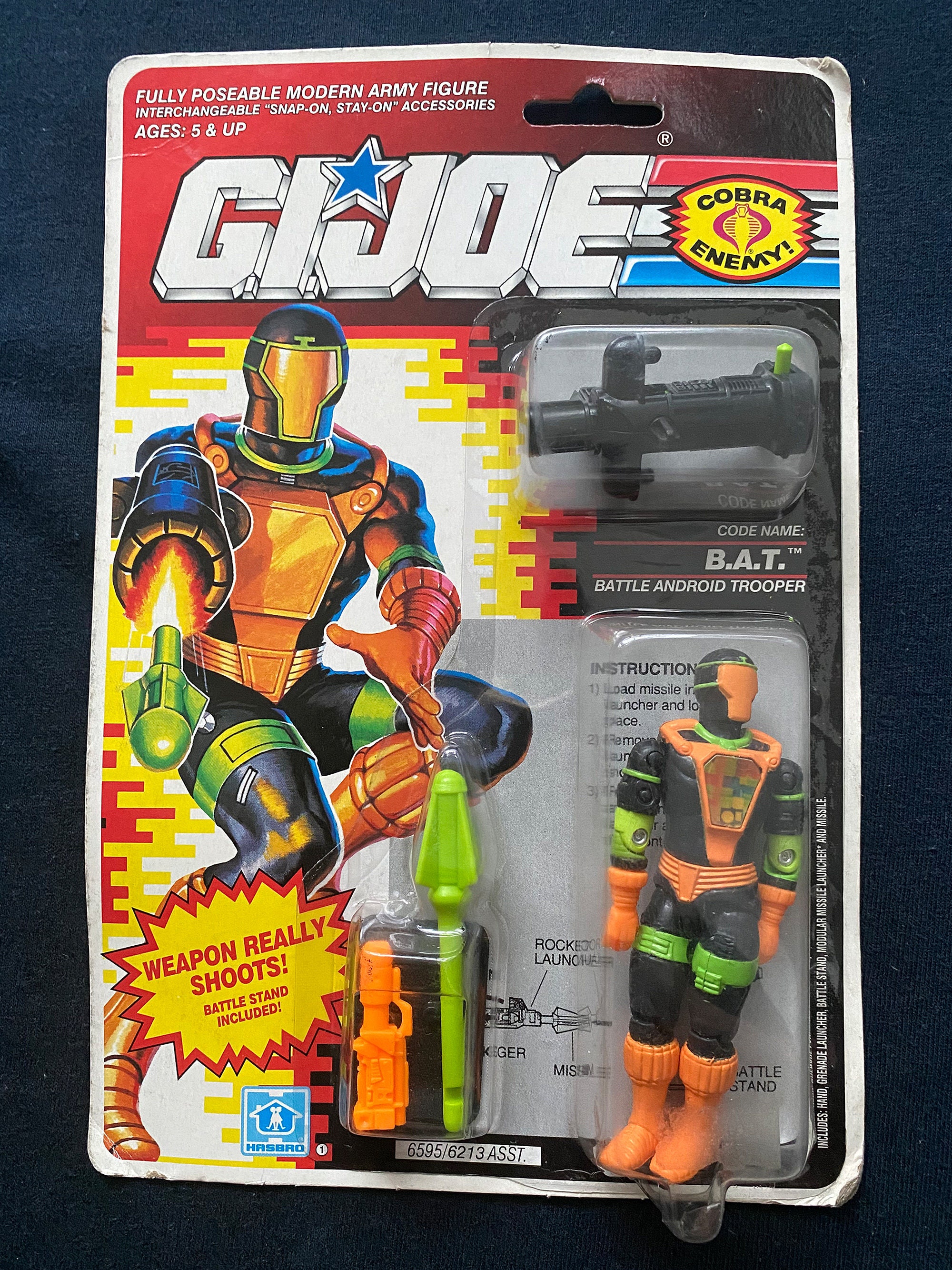 Vintage 1990 GI Joe A Real American Hero B.A.T Battle Android Etsy