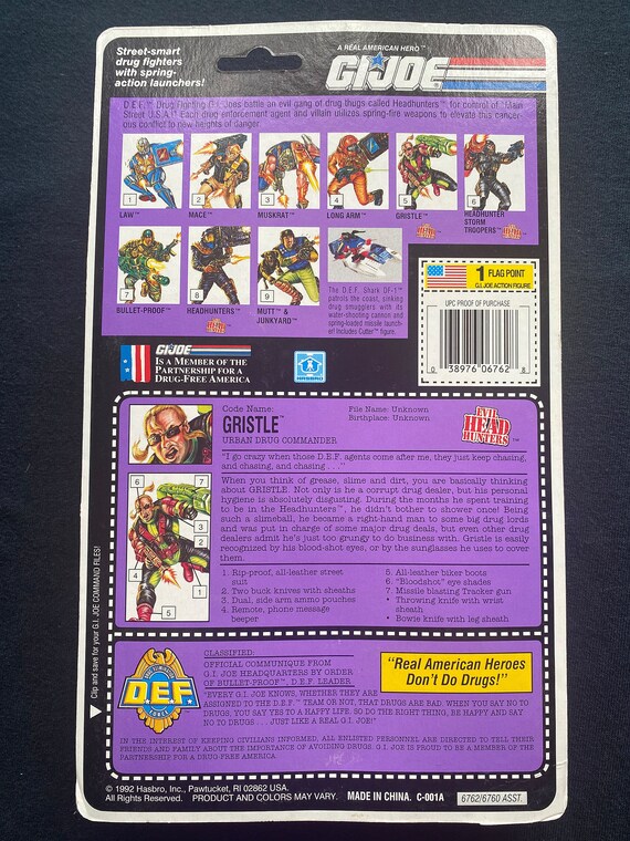 Vintage 1992 GI Joe Gristle Urban Commander Action Figure - Etsy
