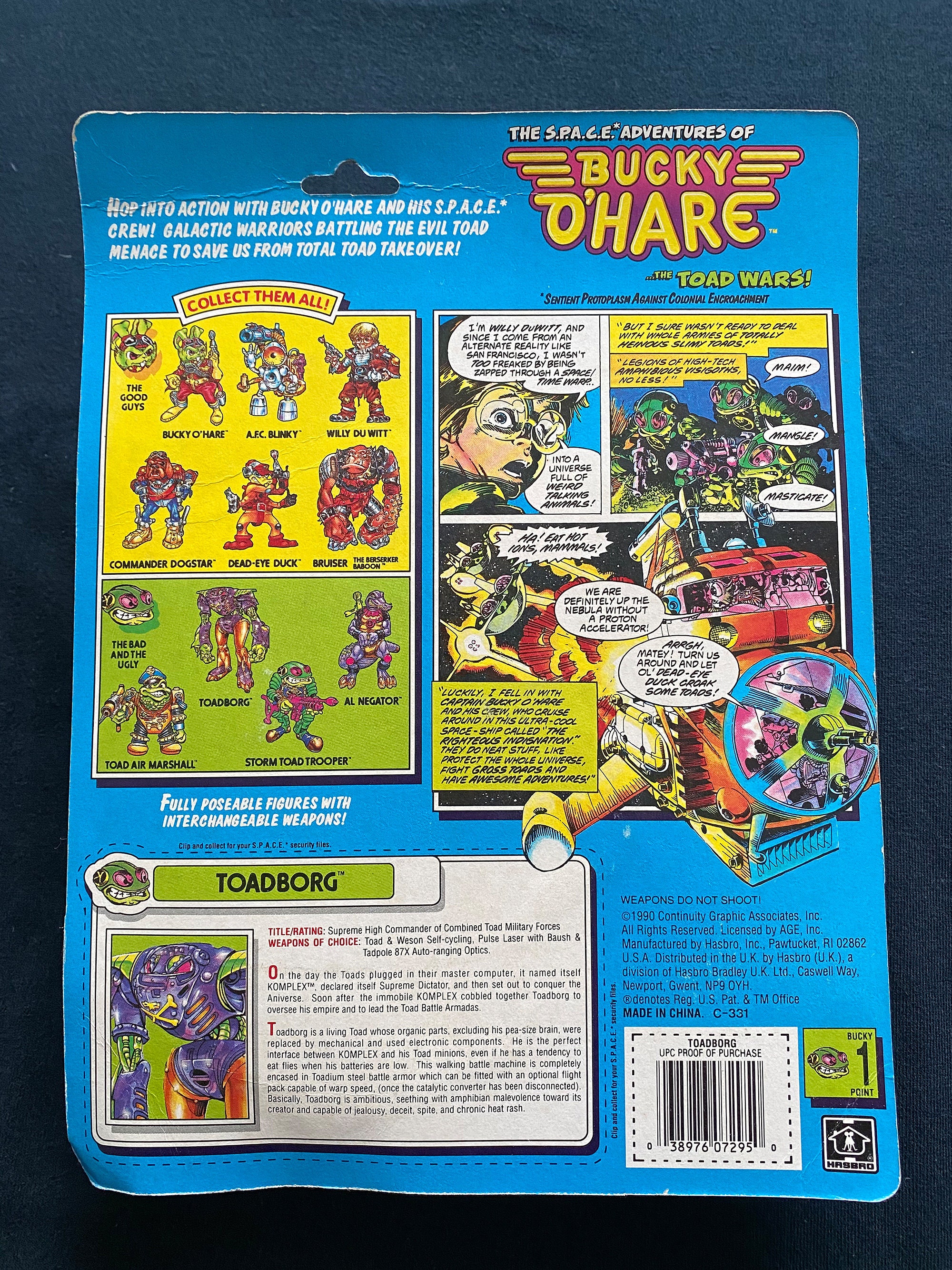 JOUET FIGURINE vintage bucky o'hare toadborg hasbro articulé pvc