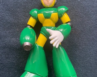 Figura de acción vintage de Capcom Bandai Rockman Megaman X Green Gashapon de 1994