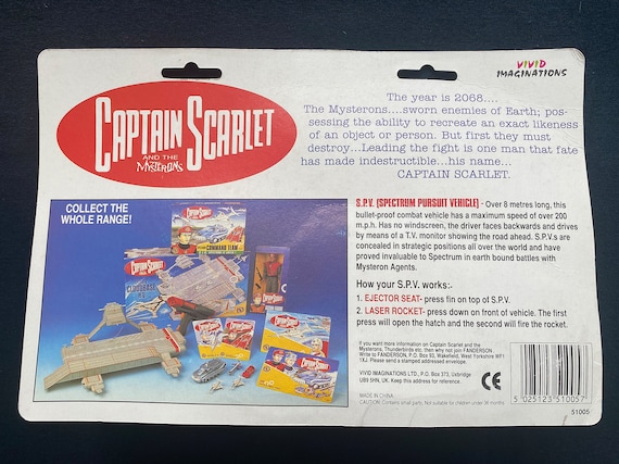 Vintage 1993 Vivid Imaginations Captain Scarlet and the