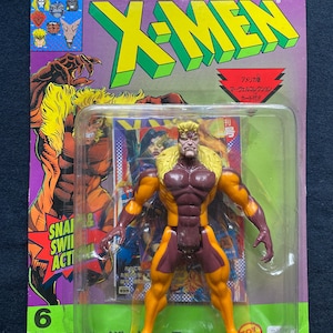 Vintage 1994 ToyBiz Takara X-Men No.6 Sabretooth Action Figure Japan Version