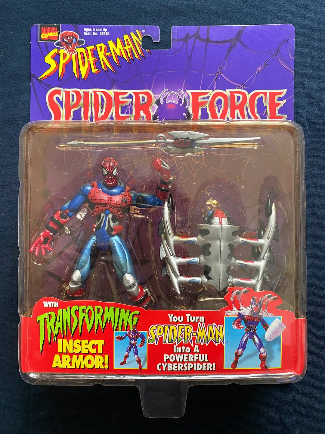 Vintage 1997 Toybiz Comics Spiderman Spider Force