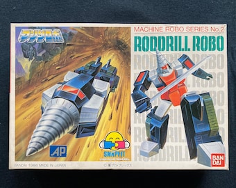 Vintage 1986 Bandai Machine Robo Series 2 Roddrill Rod Drill Robot Model Kit Figuur Japan Zeldzaam NIEUW