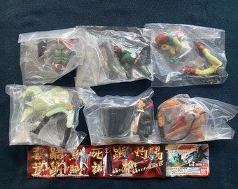 Vintage 2000 Bandai HG Masked Kamen Rider Set 6 Gashapon Figure Black RX Japan Rare