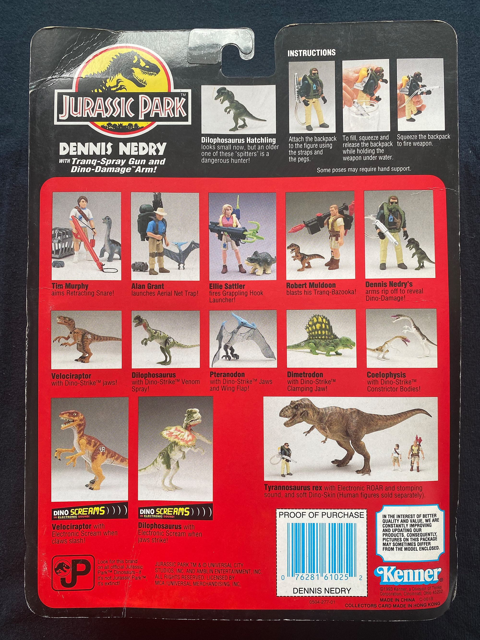 ヴィンテージ 1993 ケナー ジュラシック パーク デニス ネドリー ヴィンテージ 1993 ケナー ジュラシック パーク デニス ネドリー