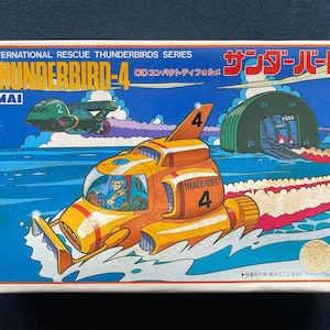 Vintage 1989 IMAI Thunderbirds International Rescue CD Boy TB-4 Thunderbird 4 Mini Model Kit Figure Gerry Anderson&#39;s Japan Rare