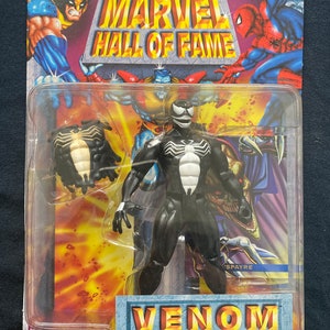 Vintage 1996 ToyBiz Comics Hall of Fame Spider Man Spiderman Venom figurine articulée Rare