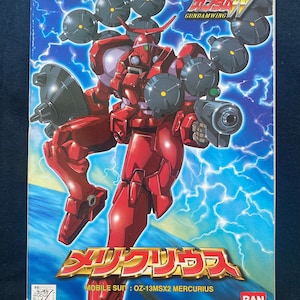Vintage 1995 Bandai Gundam W Wing Gundam MS Mobile Suit OZ-13MSX2 Mercurius Model Kit Figure Japan MIB