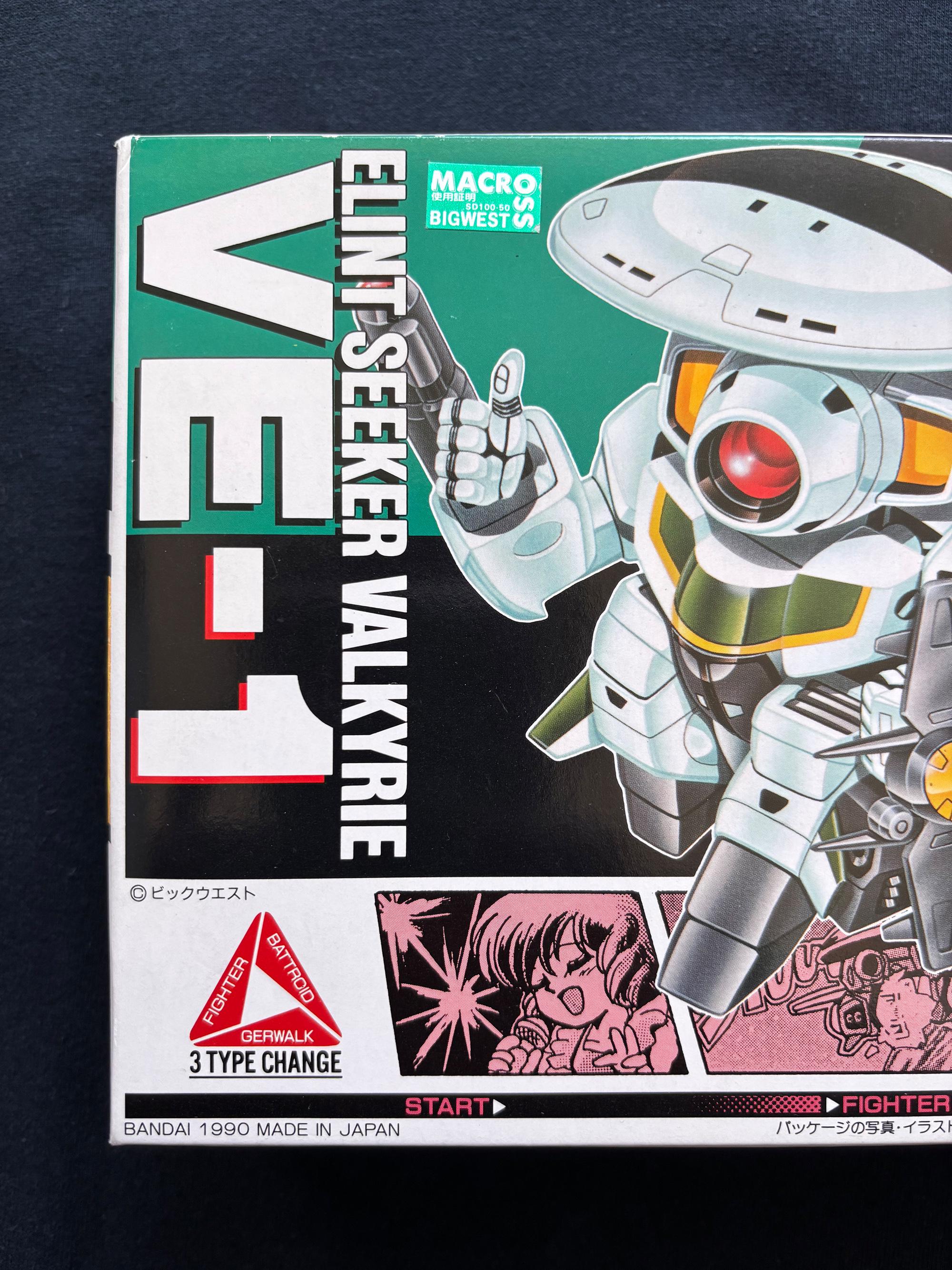 Vintage 1990 Bandaimacross SD Elint Seeker Valkyrie VE-1 Model Kit