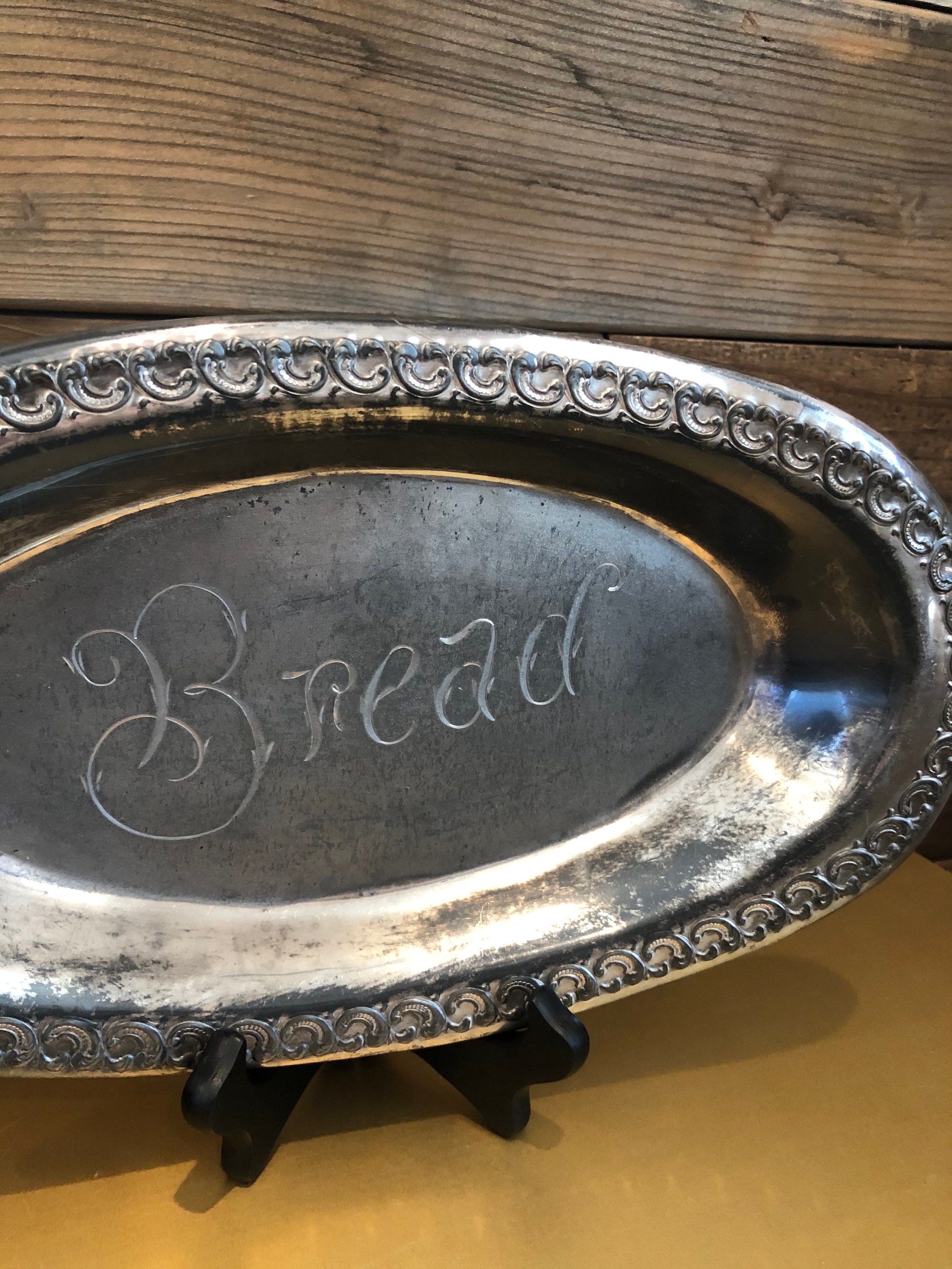 silver bread tray