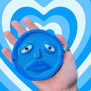 Creepy Face Ashtray/Trinket Tray - Handmade