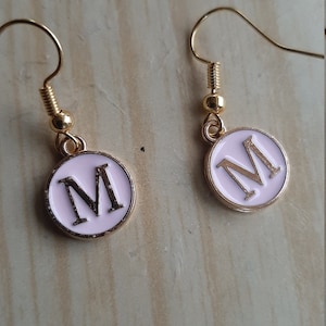 letter earrings variety of colours, double sided ,choose your initial