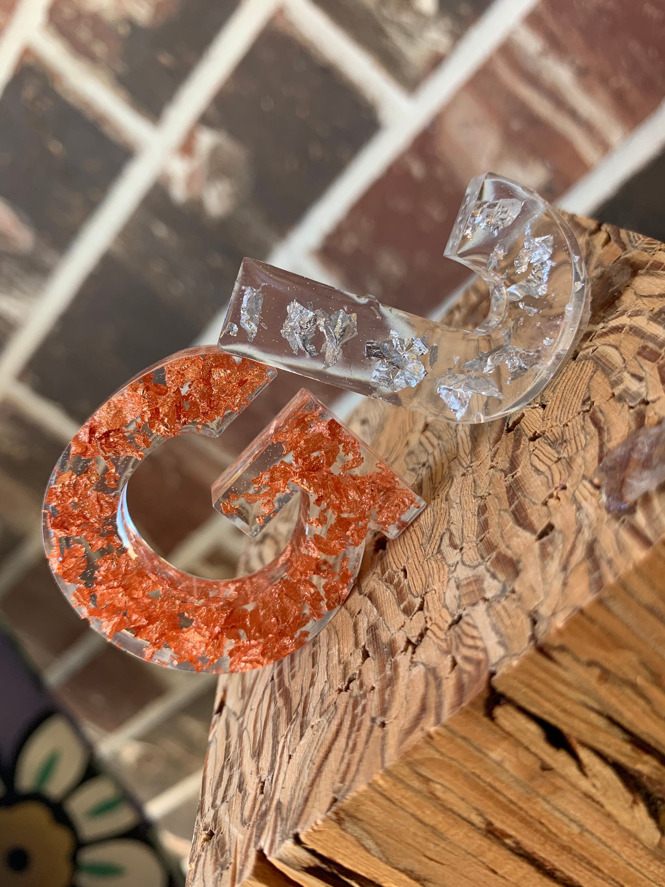 Handmade Resin Keychains Clear with Foil Etsy.de