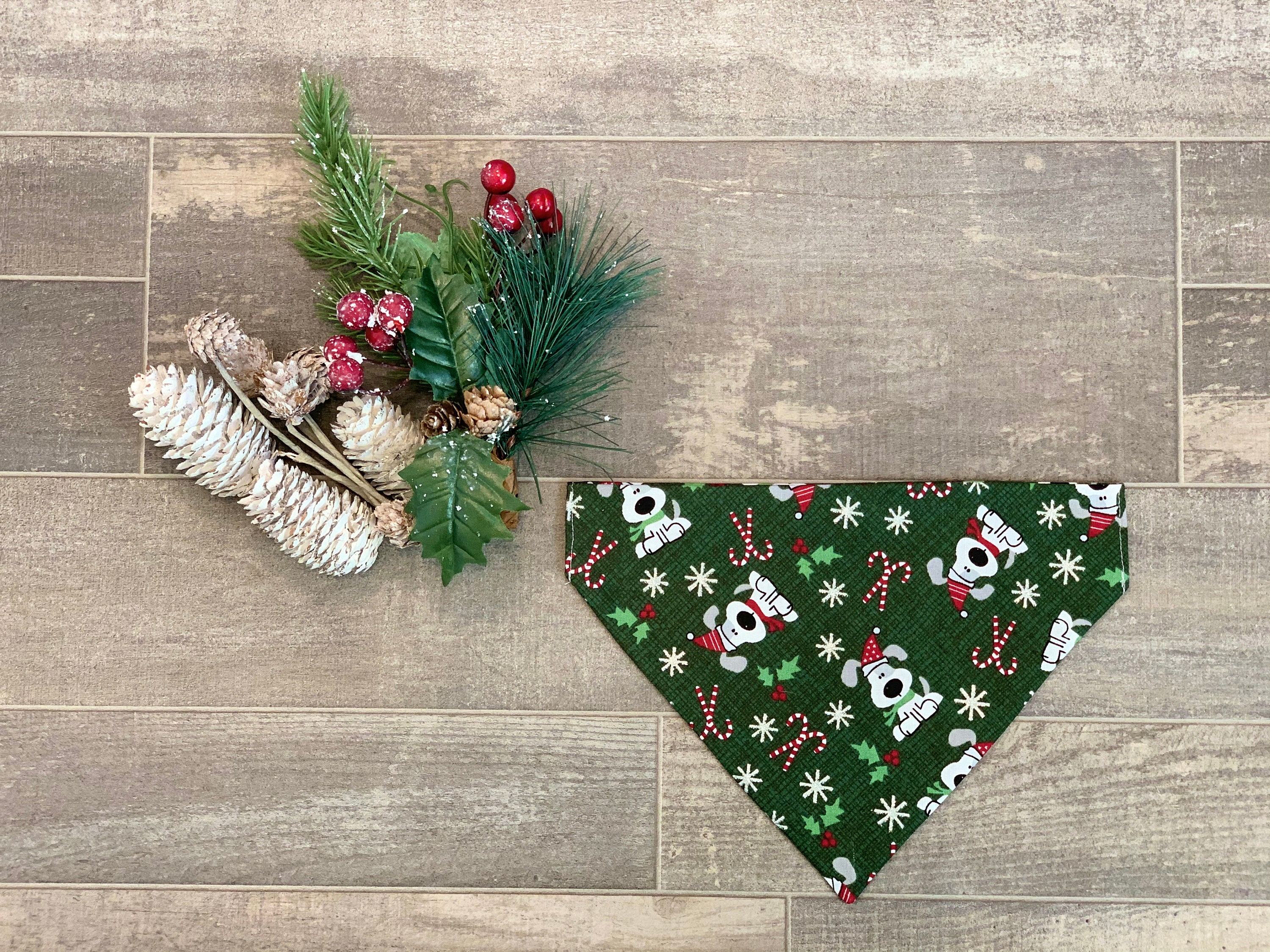 Custom Holiday Slipon Dog Bandana Holiday Dogs Etsy España