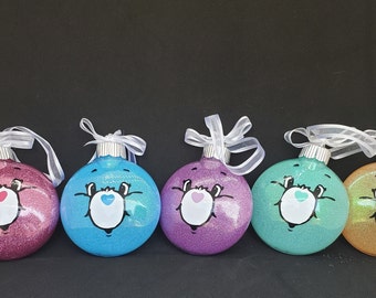 Care Bears Christmas Ornaments | Glitter Vinyl Disk Set