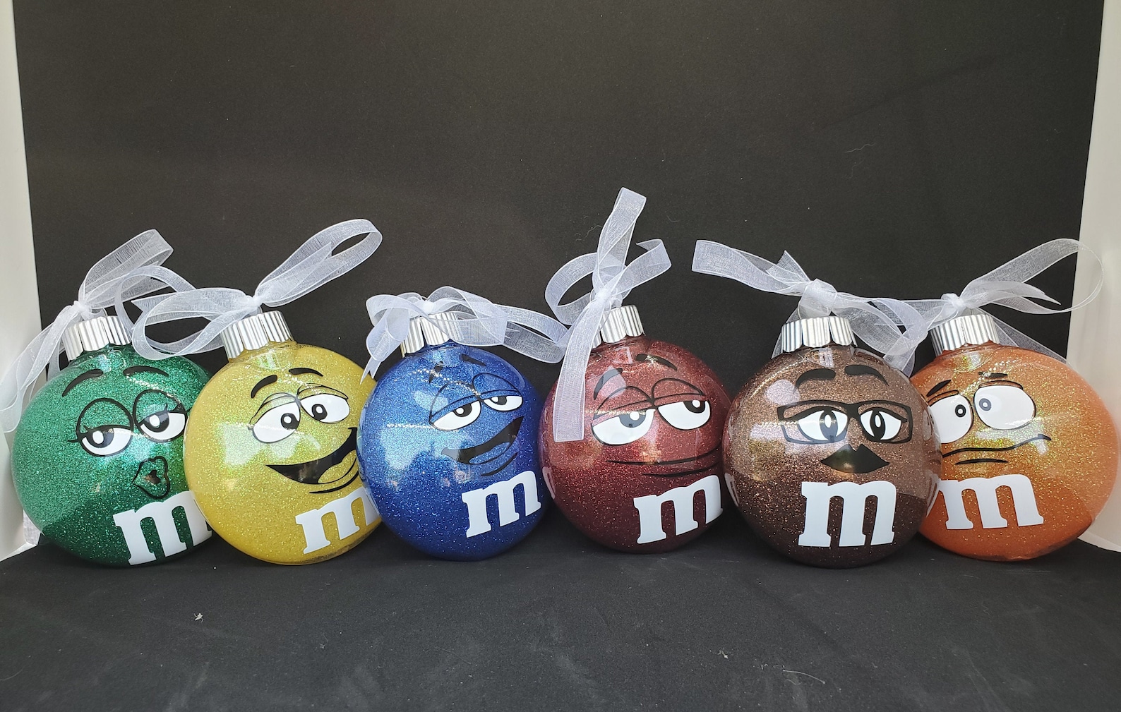 M&M Ornament Set Christmas Ornament Candy Tree Etsy
